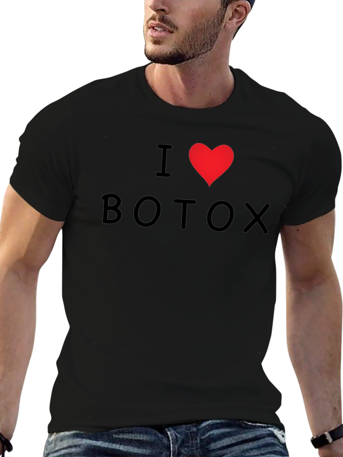 I Heart Botox Graphic Tee - Black Cotton T-Shirt