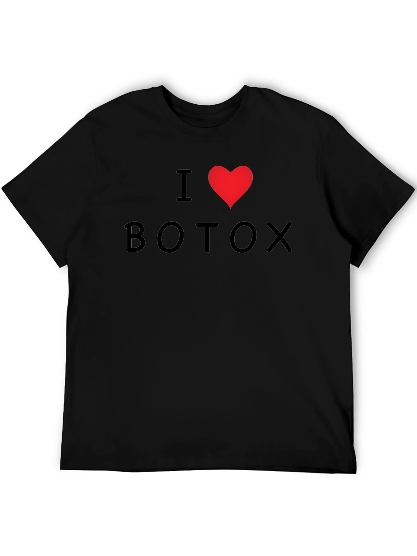 I Heart Botox Graphic Tee - Black Cotton T-Shirt