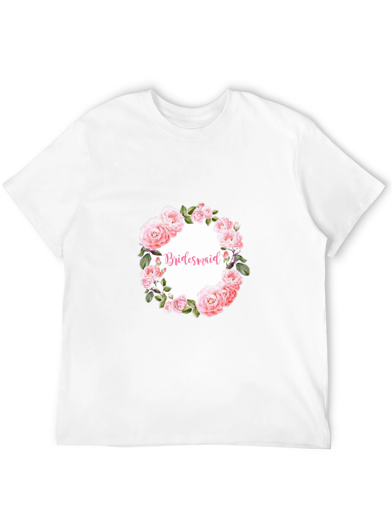 Bridesmaid Floral Wreath Graphic Tee