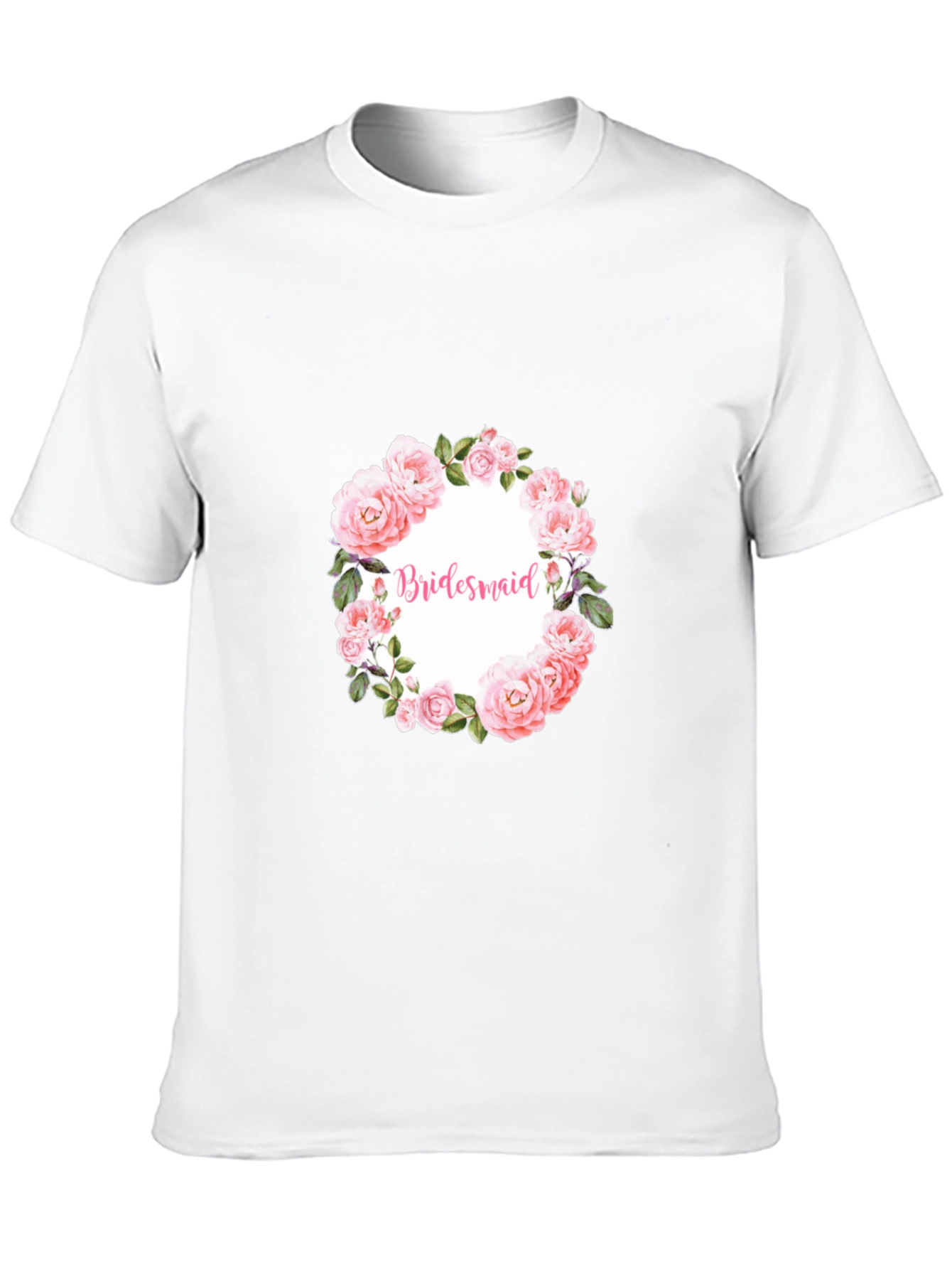 Bridesmaid Floral Wreath Graphic Tee