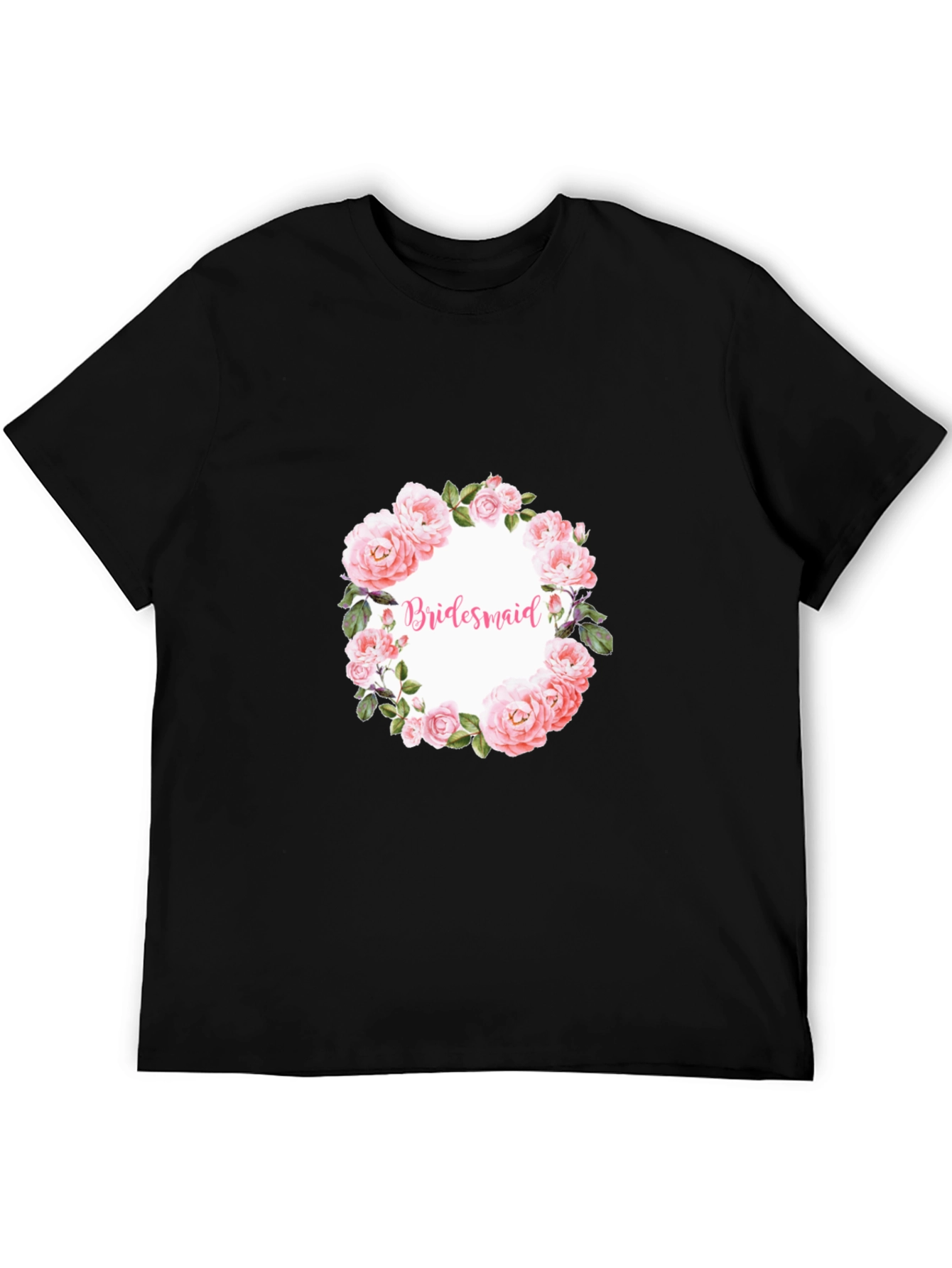 Bridesmaid Floral Wreath Graphic Tee