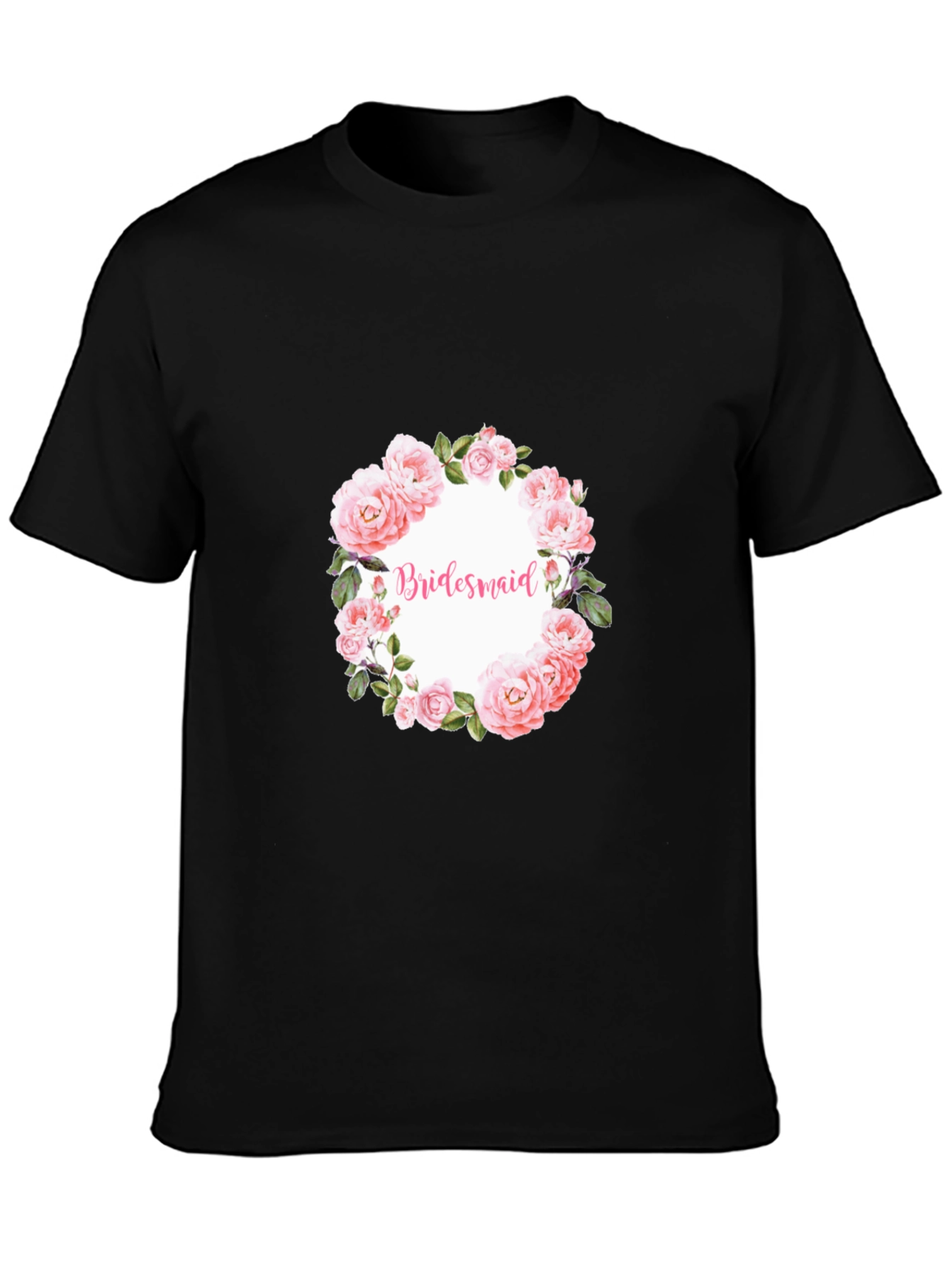 Bridesmaid Floral Wreath Graphic Tee
