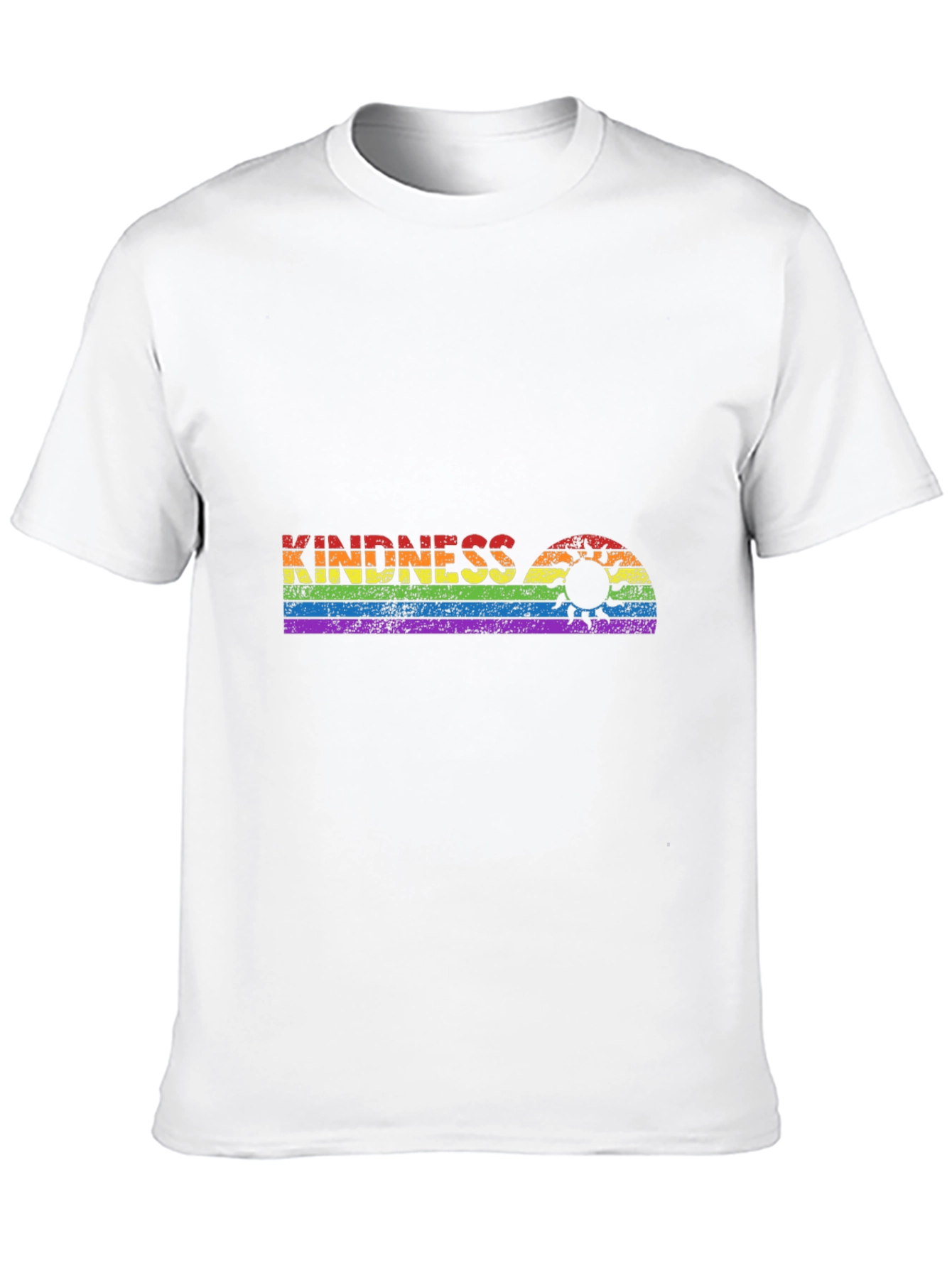 Kindness Rainbow Graphic Tee - Black