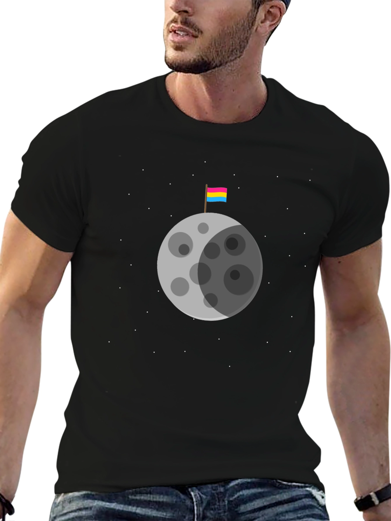 Pansexual Pride Moon Graphic Tee