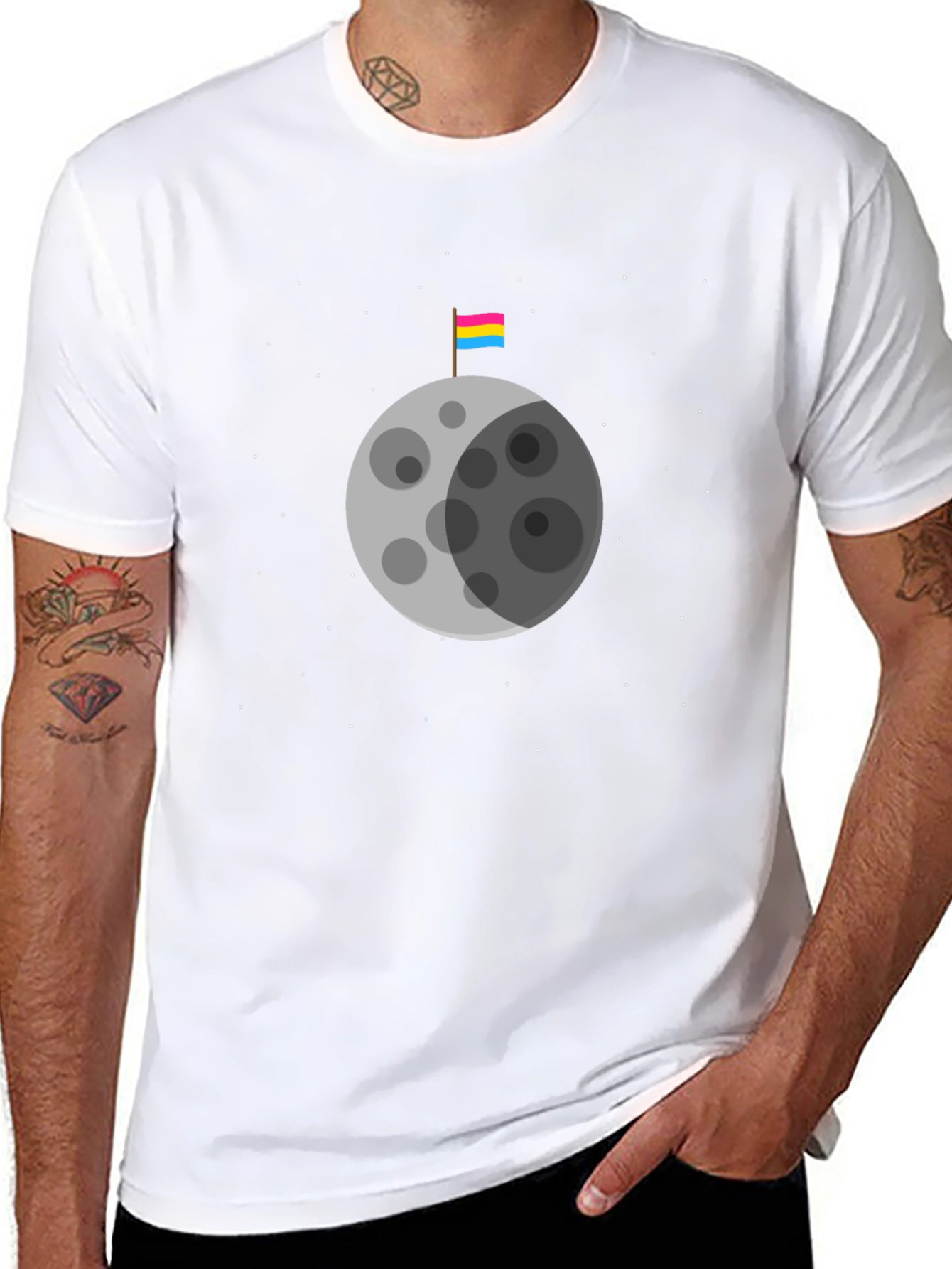 Pansexual Pride Moon Graphic Tee