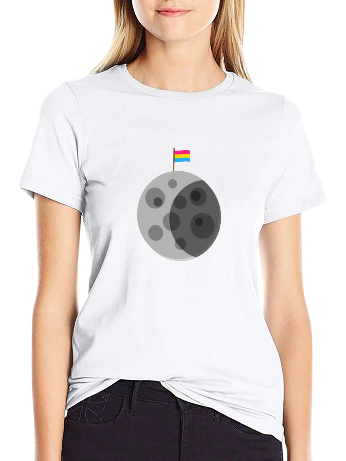Pansexual Pride Moon Graphic Tee