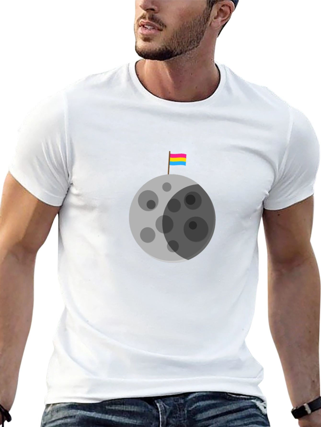Pansexual Pride Moon Graphic Tee