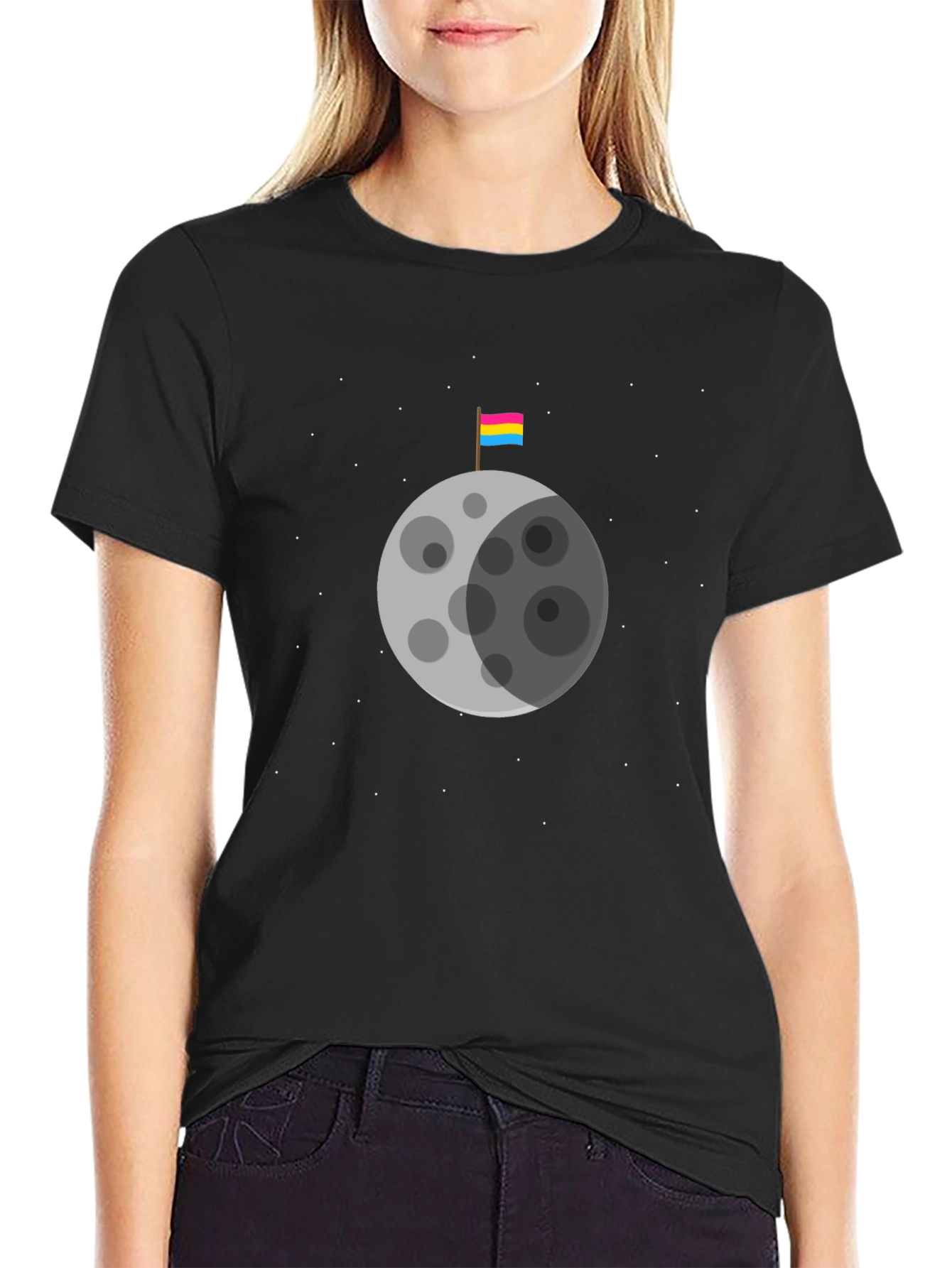 Pansexual Pride Moon Graphic Tee