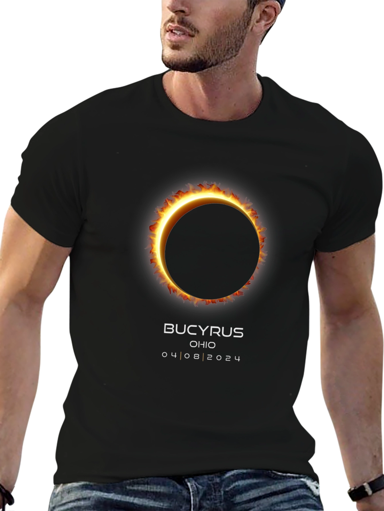 Bucyrus Ohio 2024 Total Solar Eclipse T-Shirt