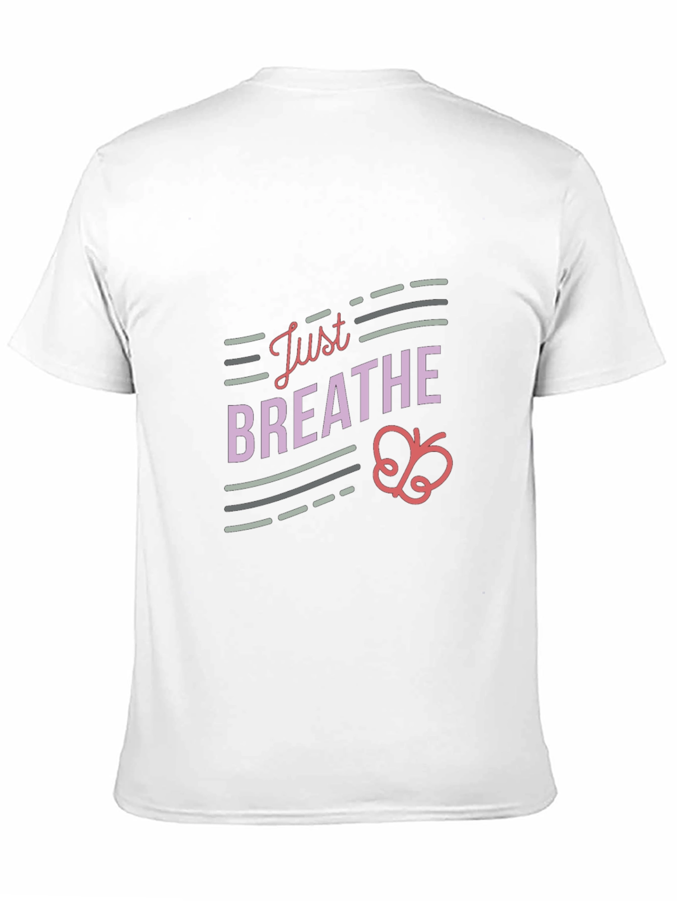 Just Breathe Graphic Tee - Relaxed Fit Black T-Shirt