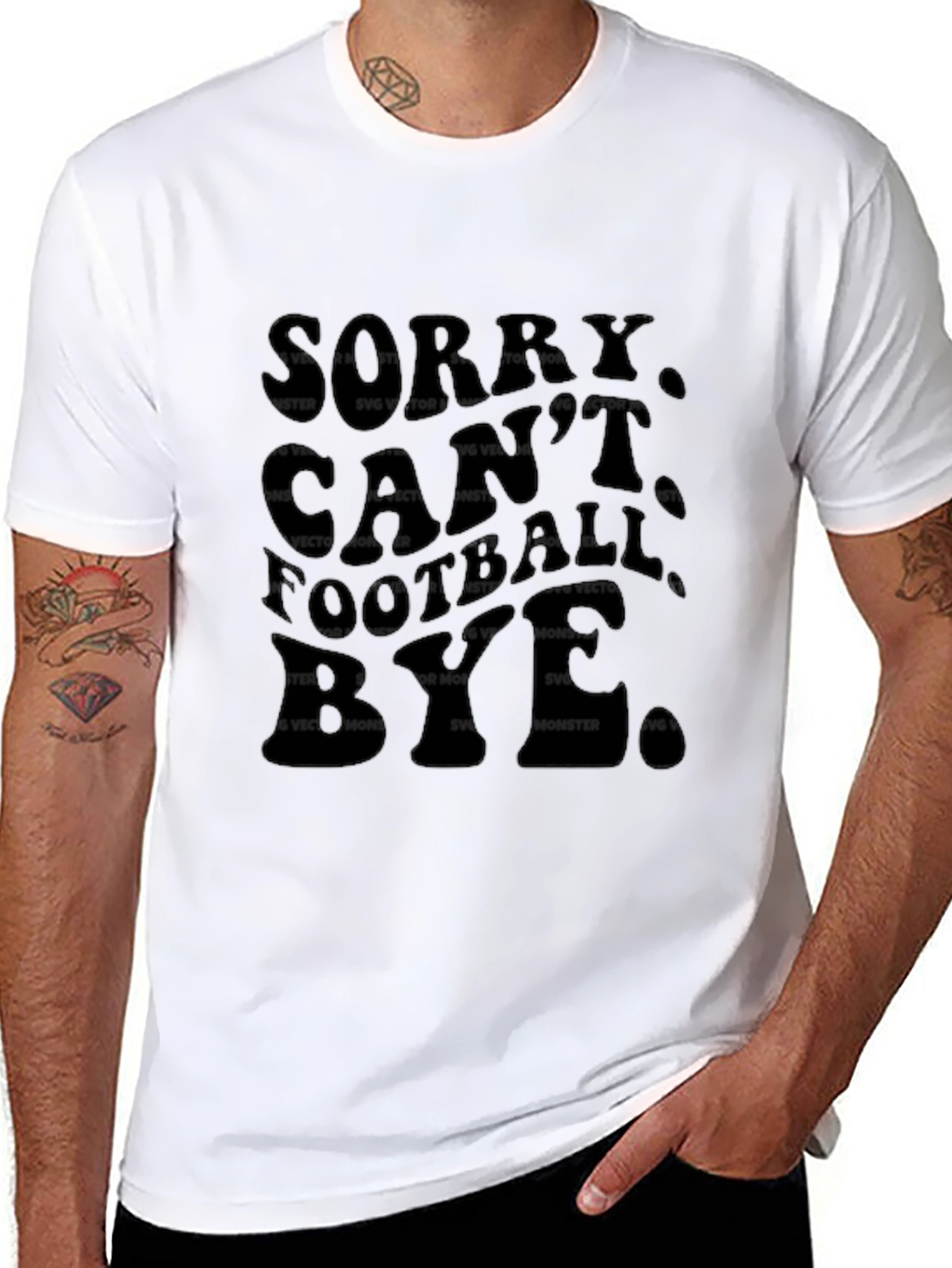 Sorry Cant Football Bye Graphic T-Shirt