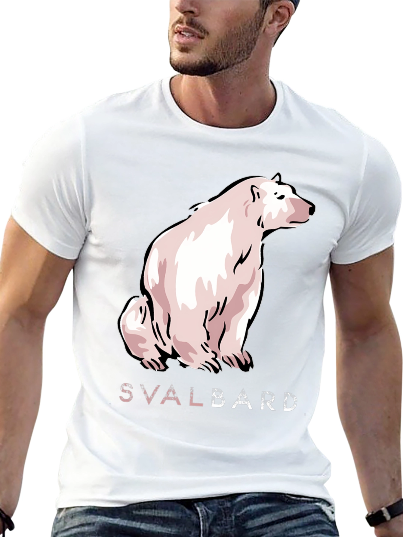 Svalbard Polar Bear Graphic T-Shirt