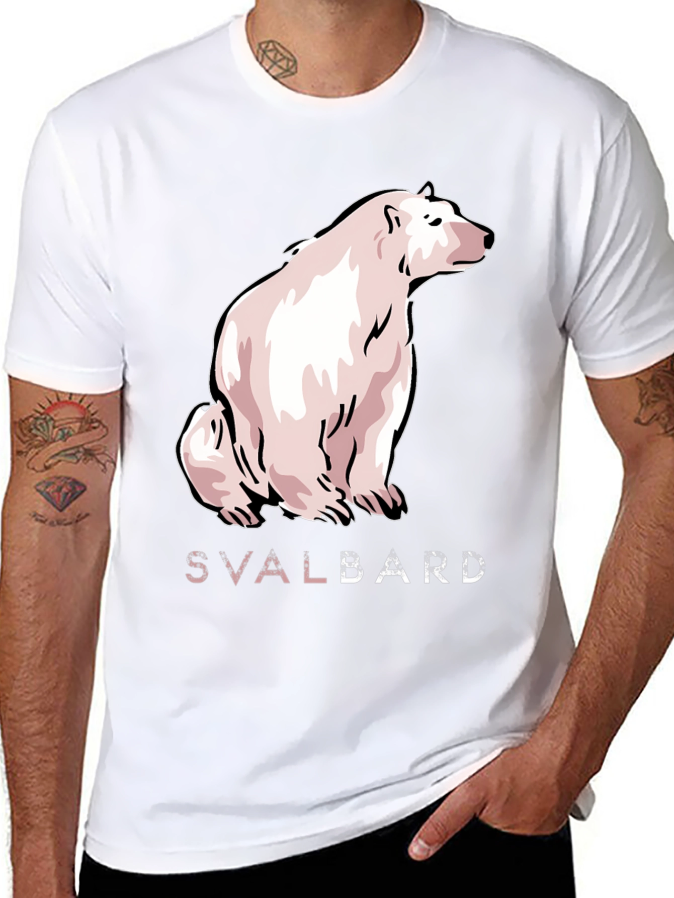 Svalbard Polar Bear Graphic T-Shirt