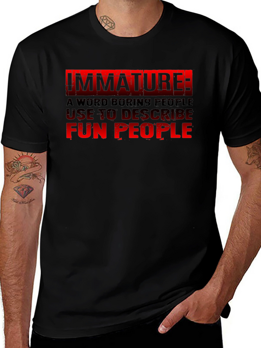 Immature: Fun People Graphic Tee - Black Cotton