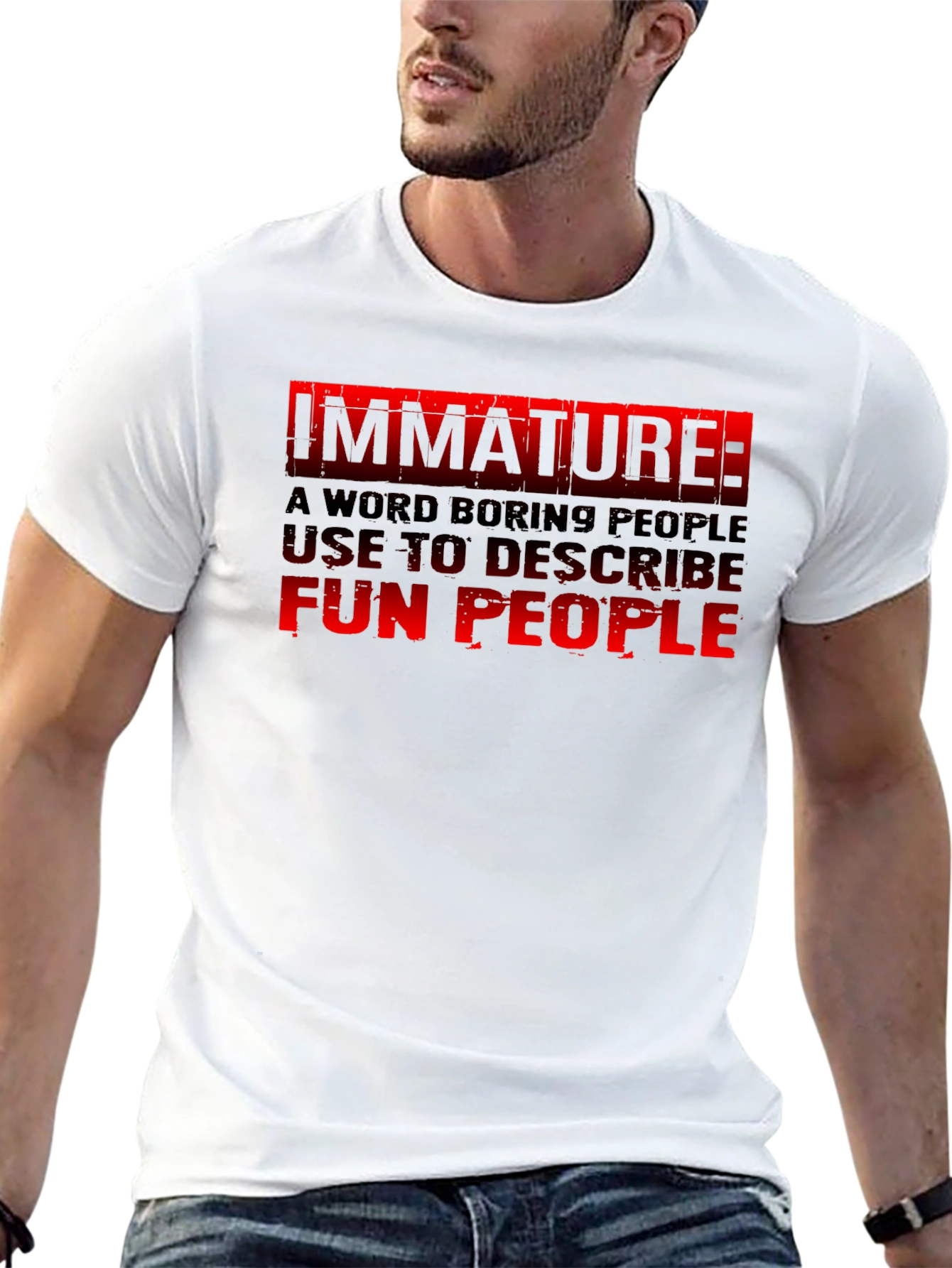 Immature: Fun People Graphic Tee - Black Cotton