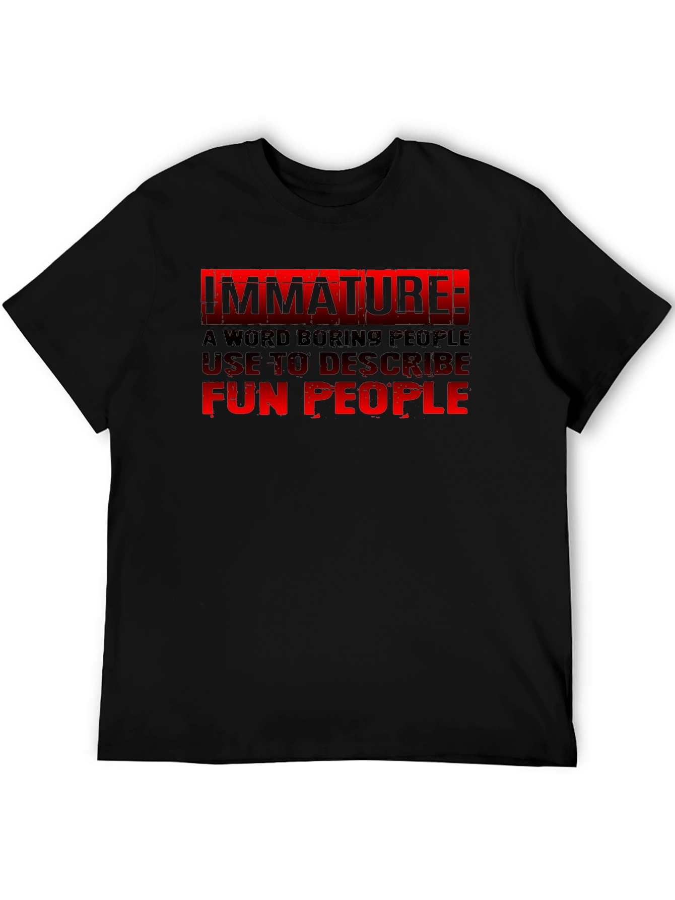 Immature: Fun People Graphic Tee - Black Cotton