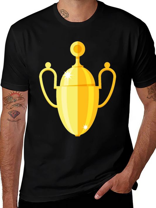 Golden Trophy Graphic Black T-Shirt