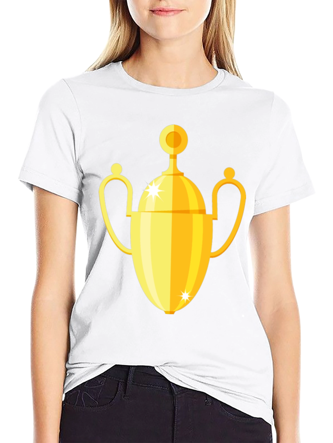 Golden Trophy Graphic Black T-Shirt