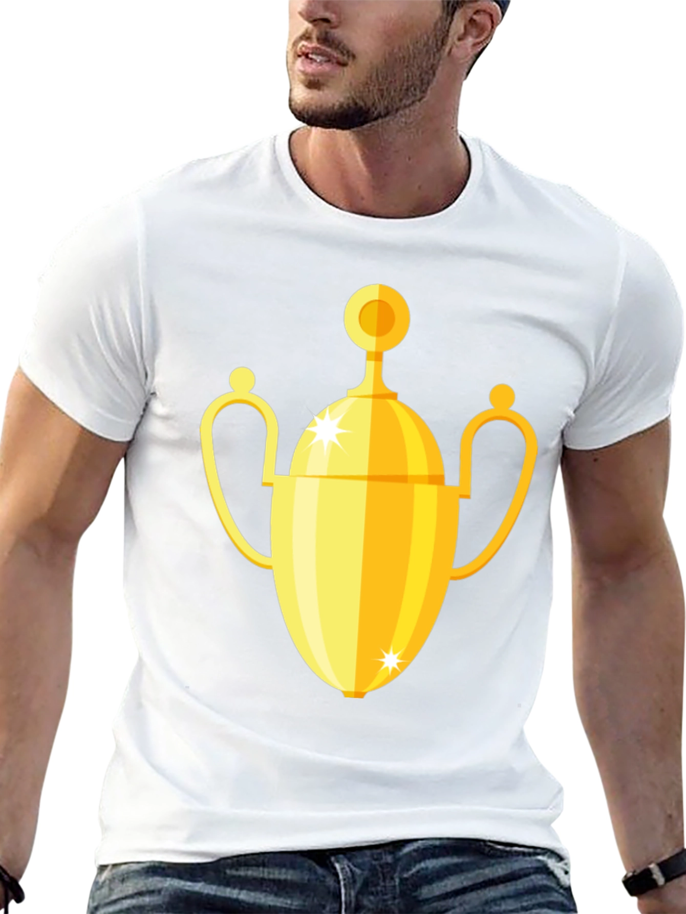 Golden Trophy Graphic Black T-Shirt
