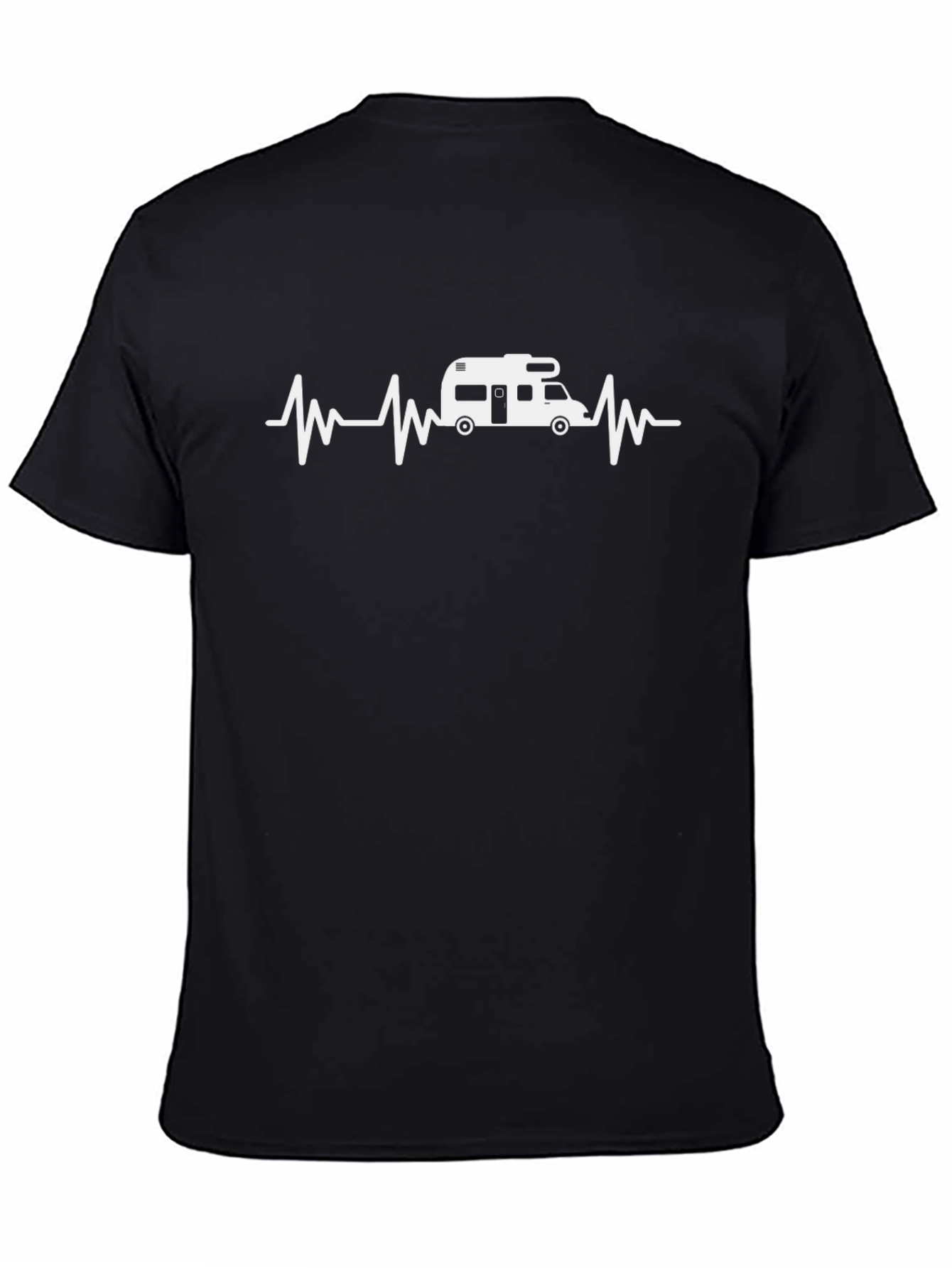 RV Heartbeat T-Shirt - Black Camping Tee