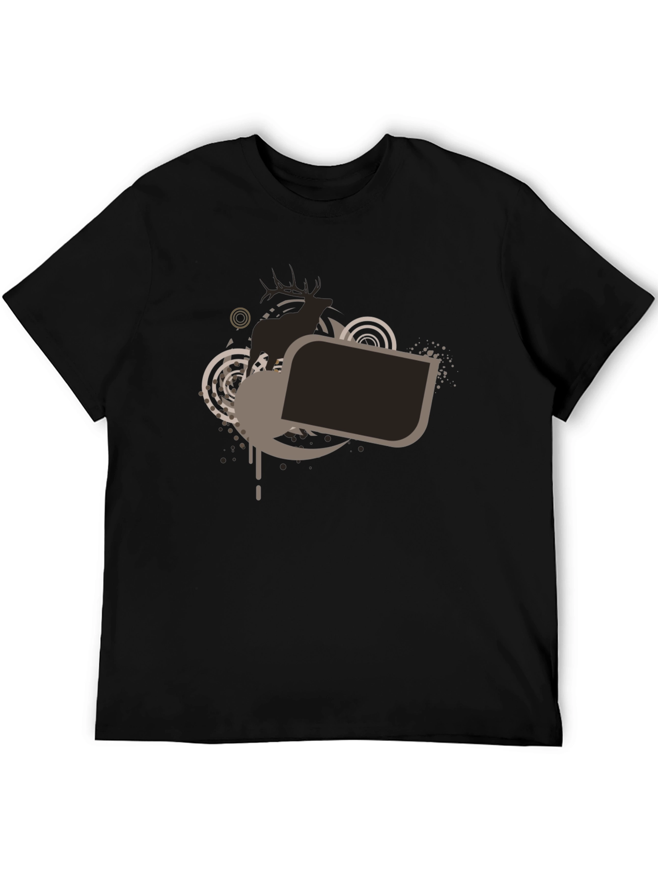 Stylish Black Graphic Tee - Modern Design