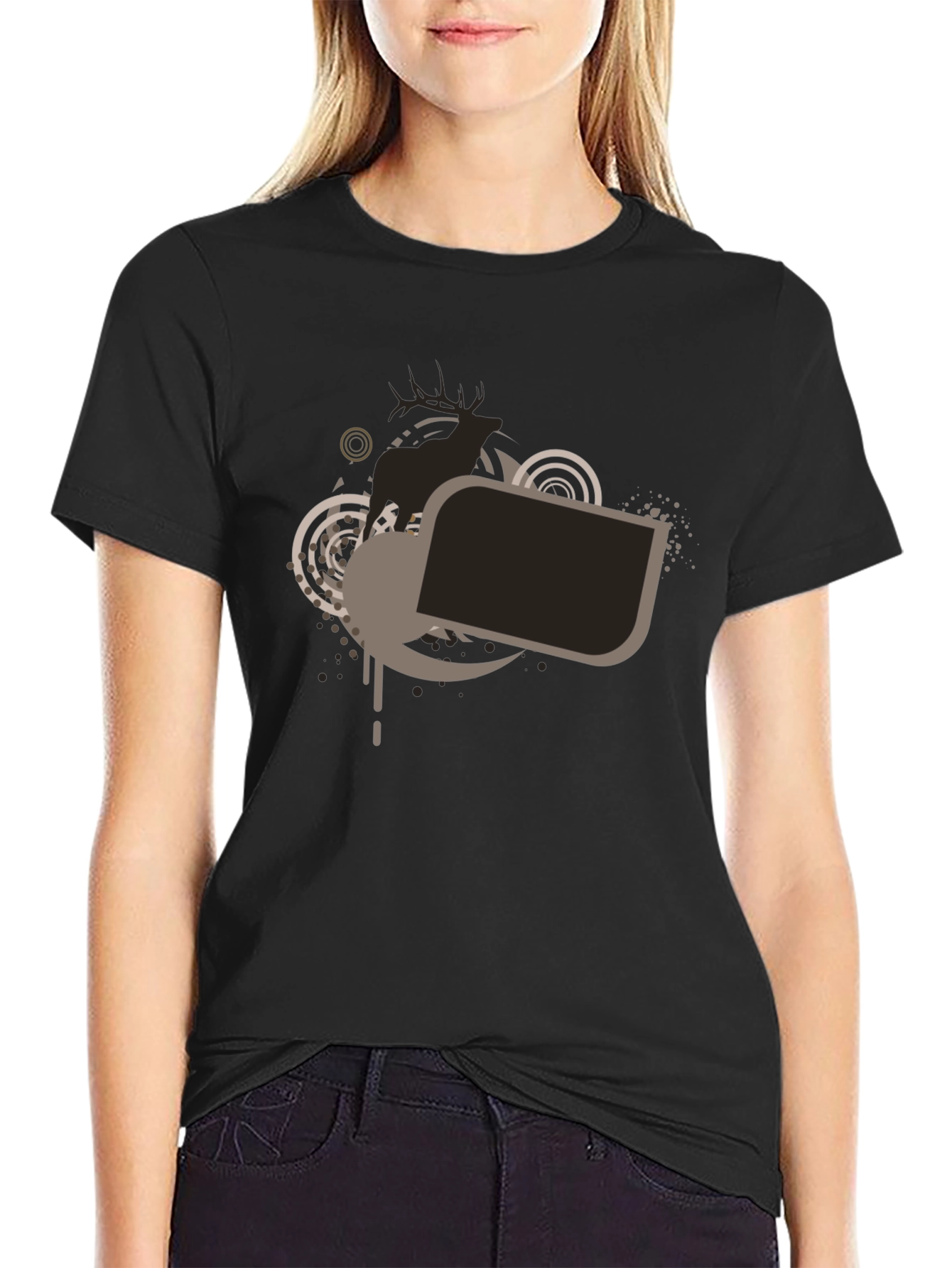 Stylish Black Graphic Tee - Modern Design