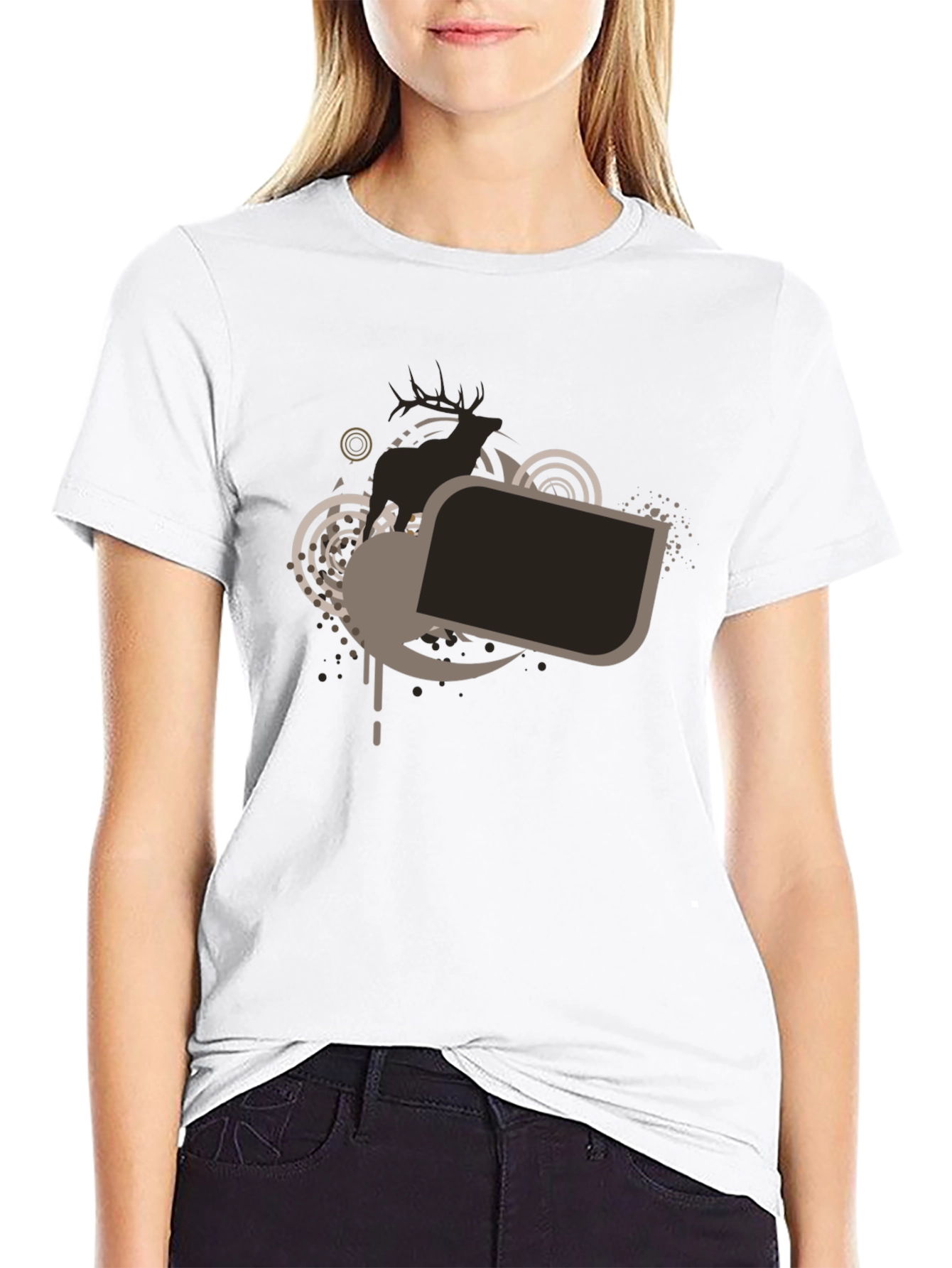 Stylish Black Graphic Tee - Modern Design
