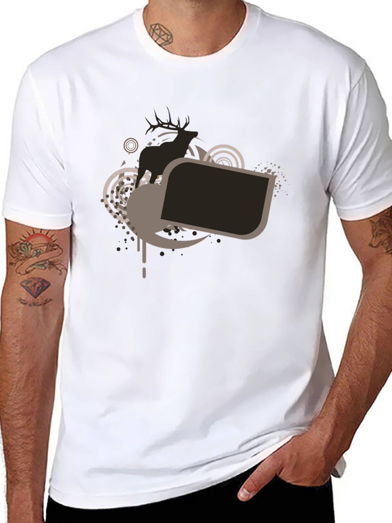 Stylish Black Graphic Tee - Modern Design