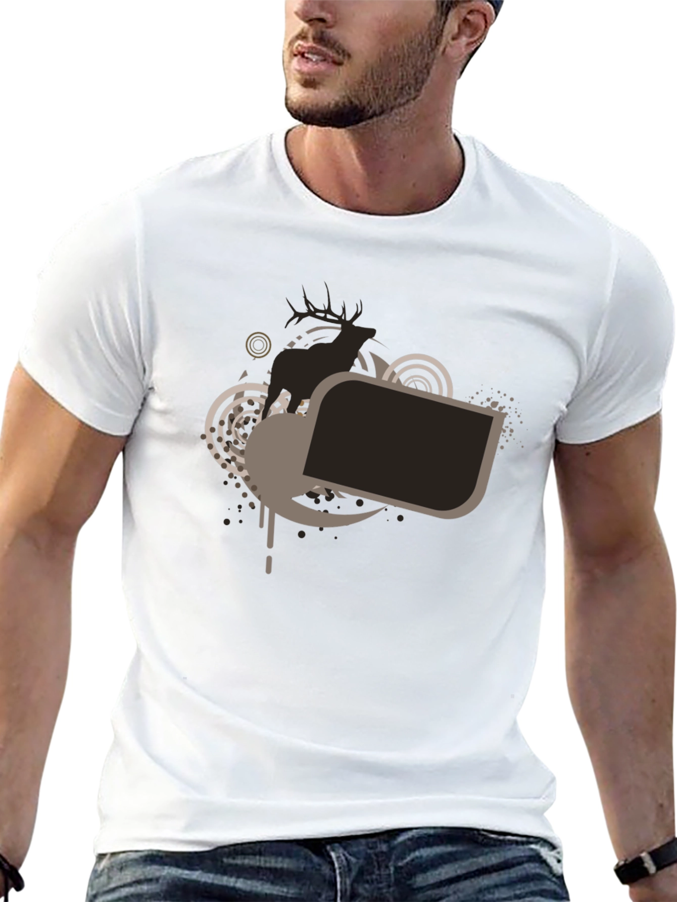 Stylish Black Graphic Tee - Modern Design