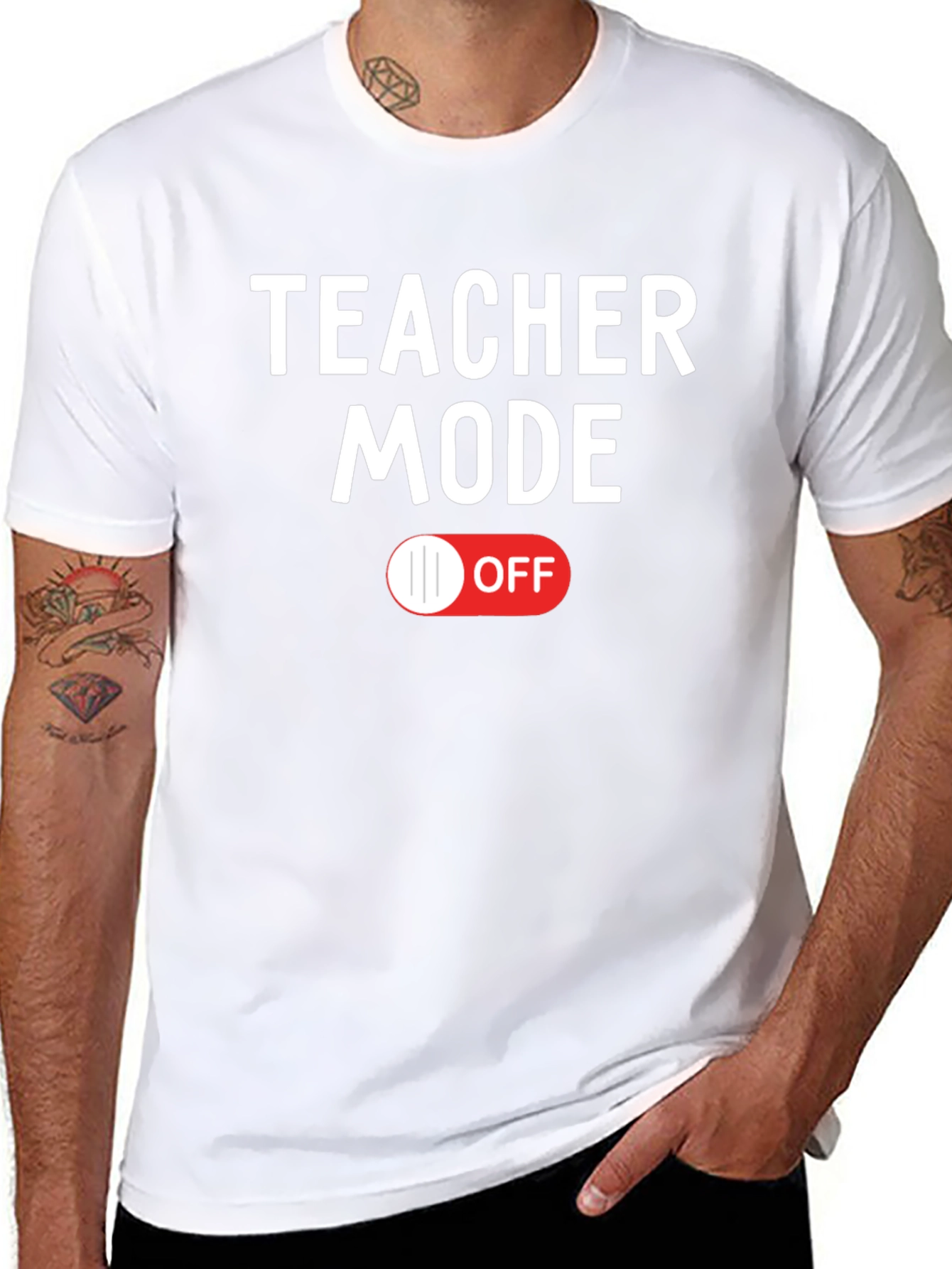 Teacher Mode OFF Graphic Tee - Black