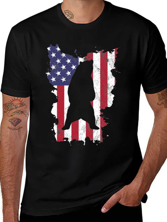 American Bear Graphic Tee - Patriotic Style
