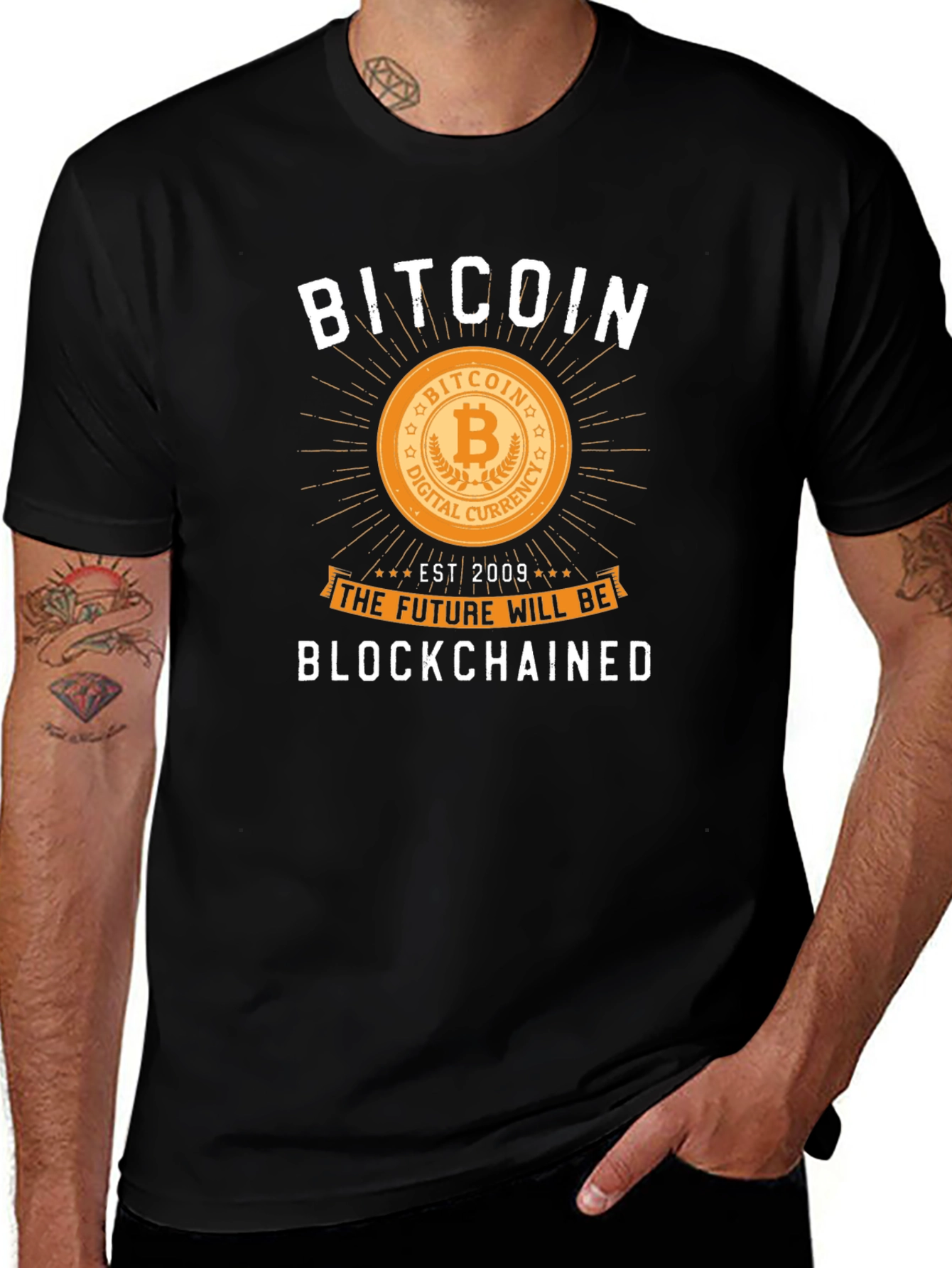 Bitcoin Blockchained Graphic Tee - Crypto Future