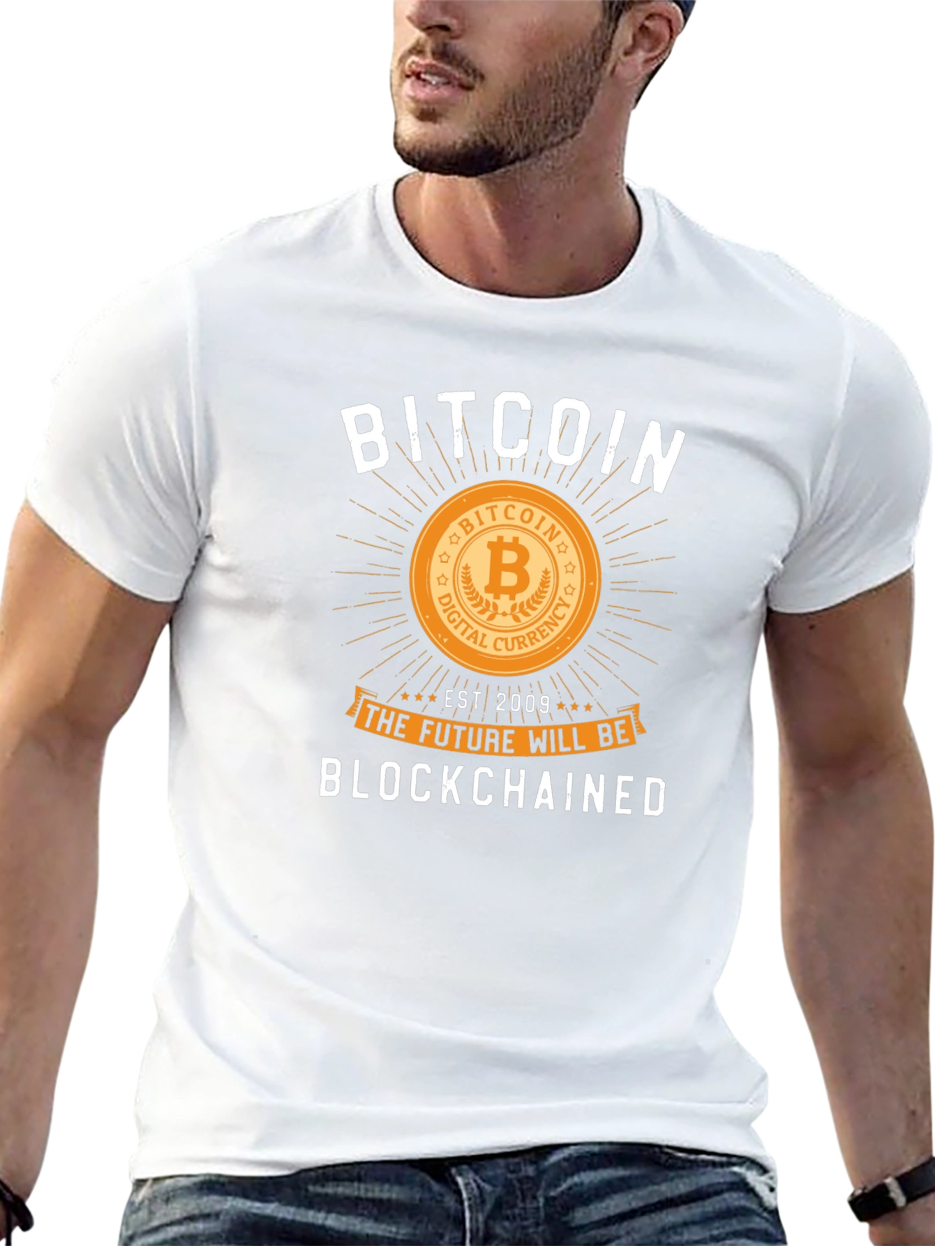 Bitcoin Blockchained Graphic Tee - Crypto Future