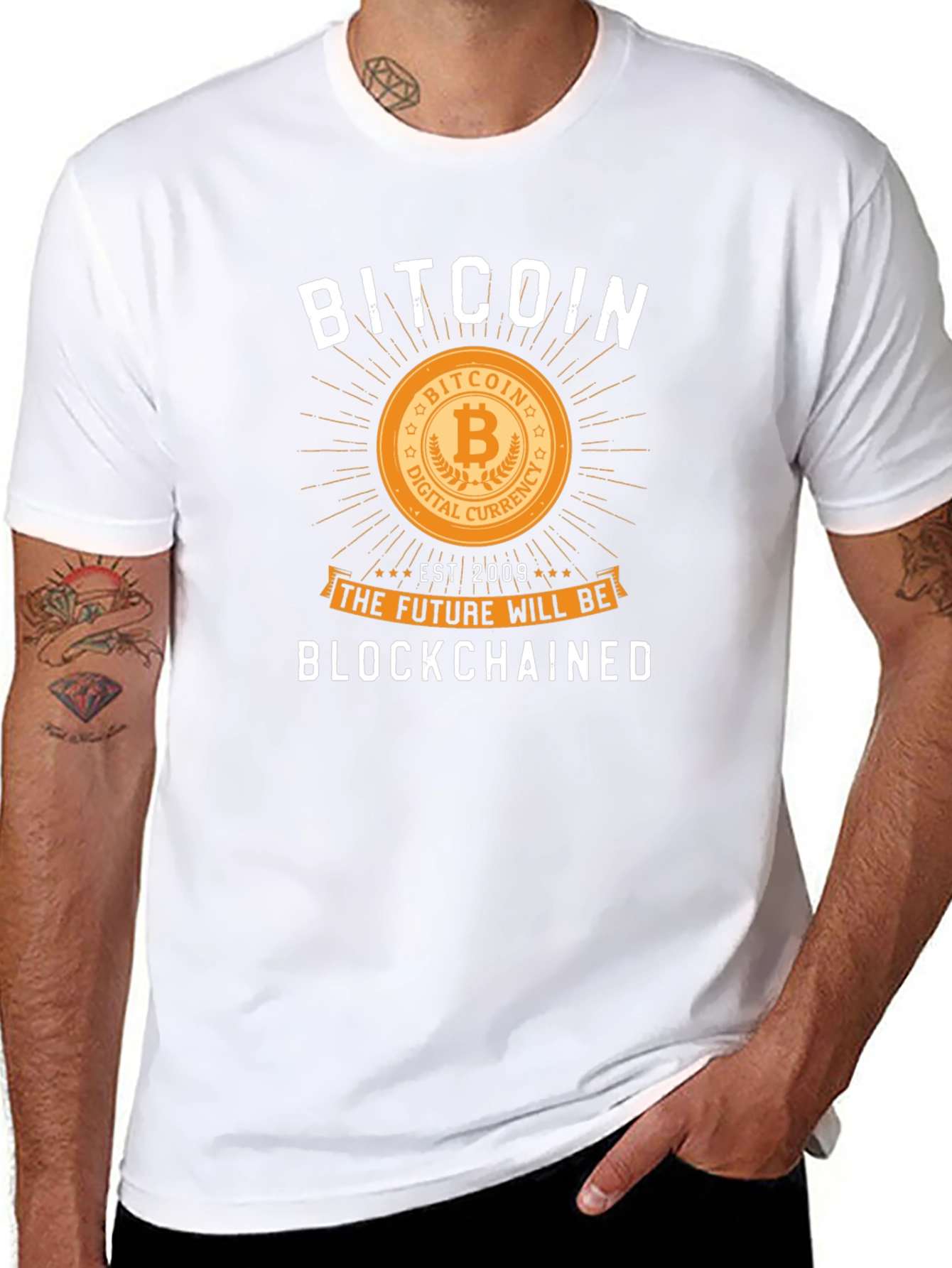 Bitcoin Blockchained Graphic Tee - Crypto Future