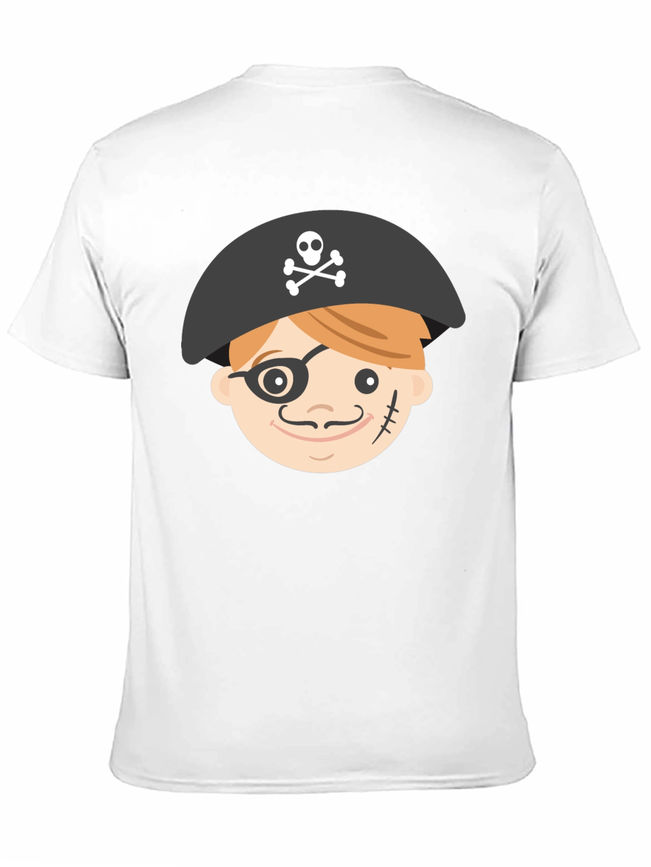 Pirate Cartoon Graphic Black T-Shirt