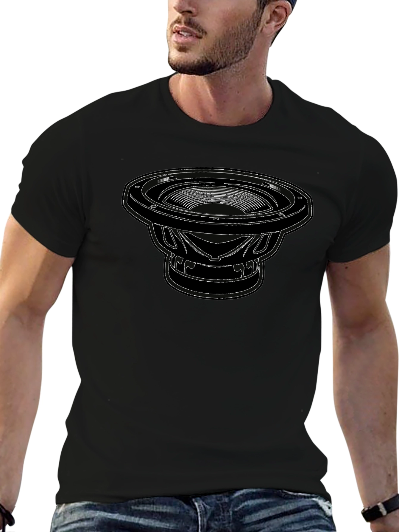 Speaker Graphic Black T-Shirt