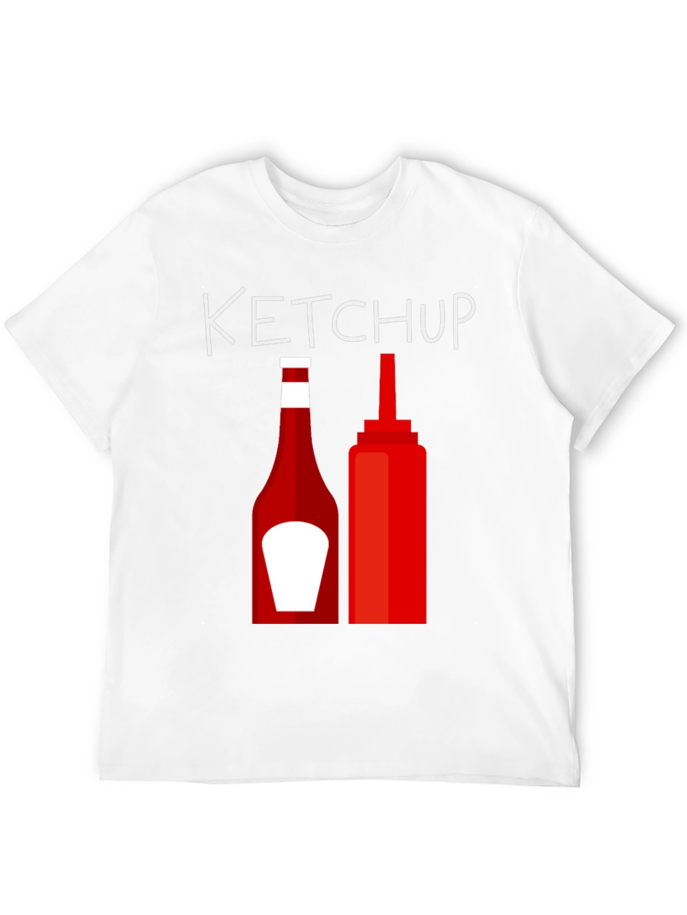 Ketchup Bottle Graphic Tee - Novelty Design