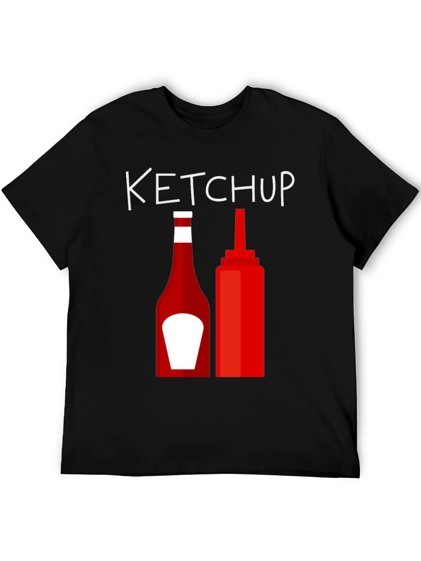 Ketchup Bottle Graphic Tee - Novelty Design