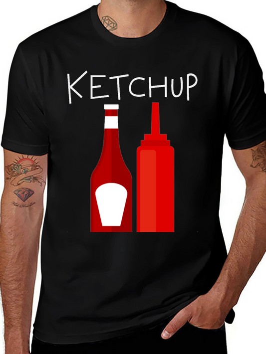 Ketchup Bottle Graphic Tee - Novelty Design
