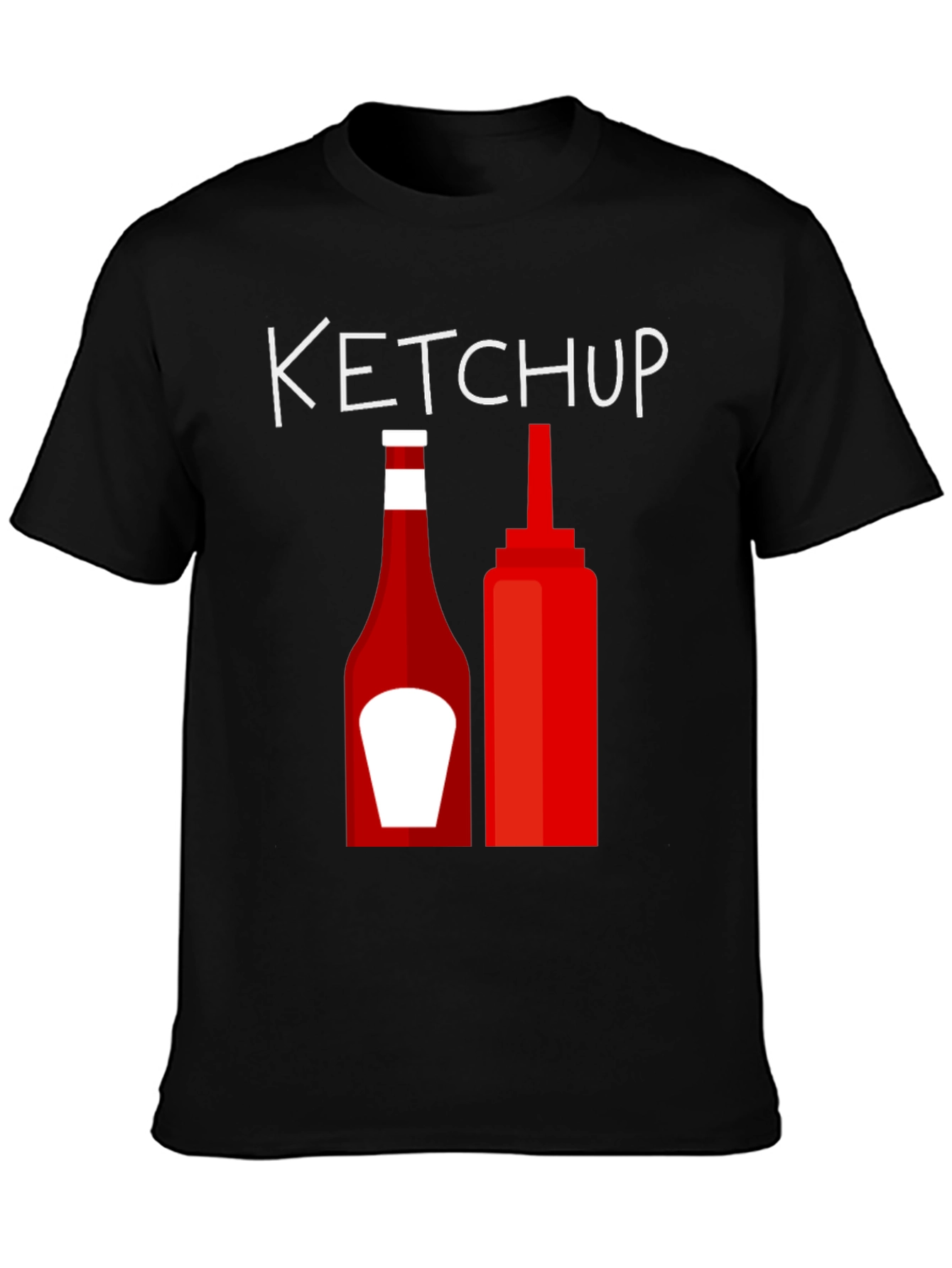 Ketchup Bottle Graphic Tee - Novelty Design