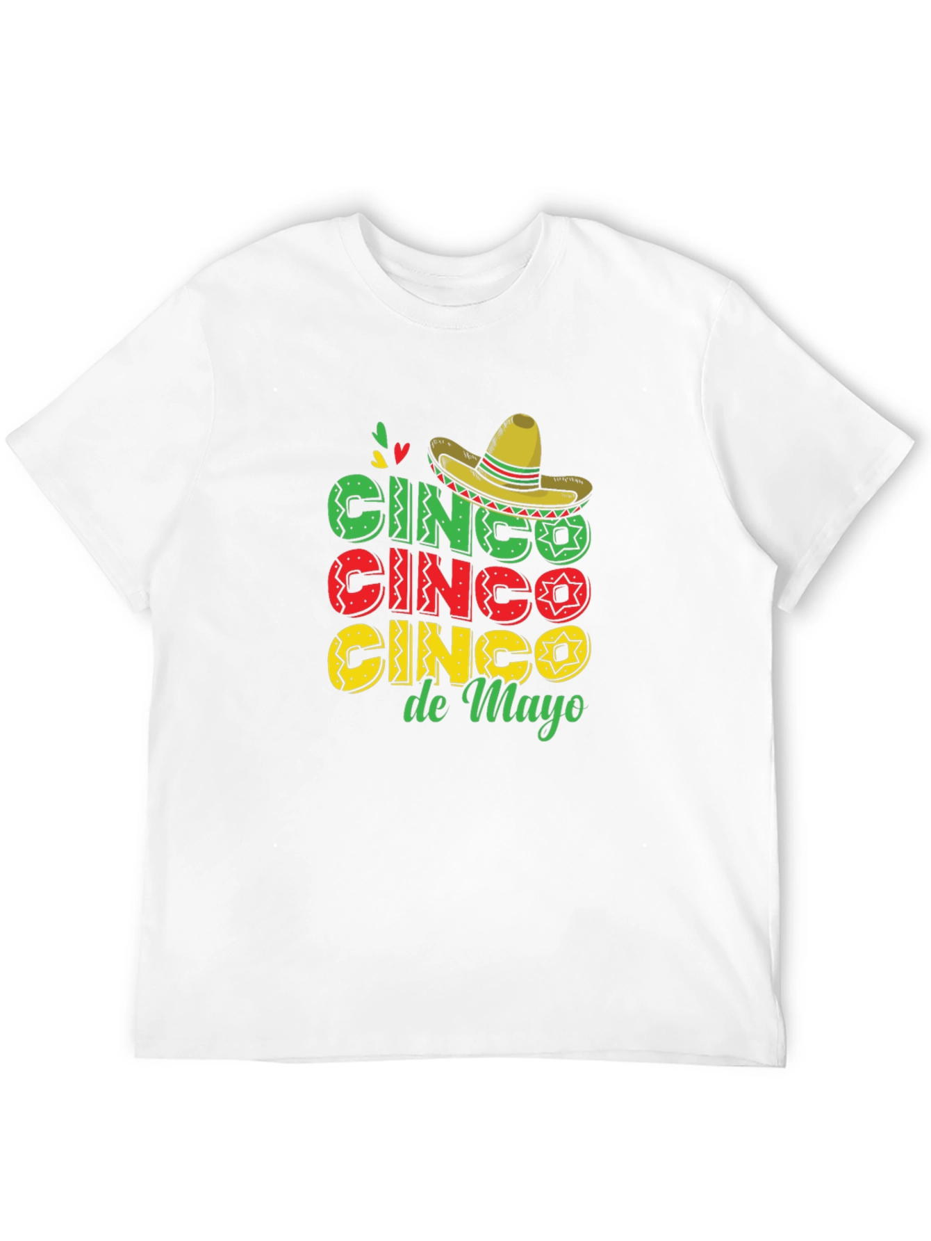 Cinco De Mayo T-Shirt Black Cotton