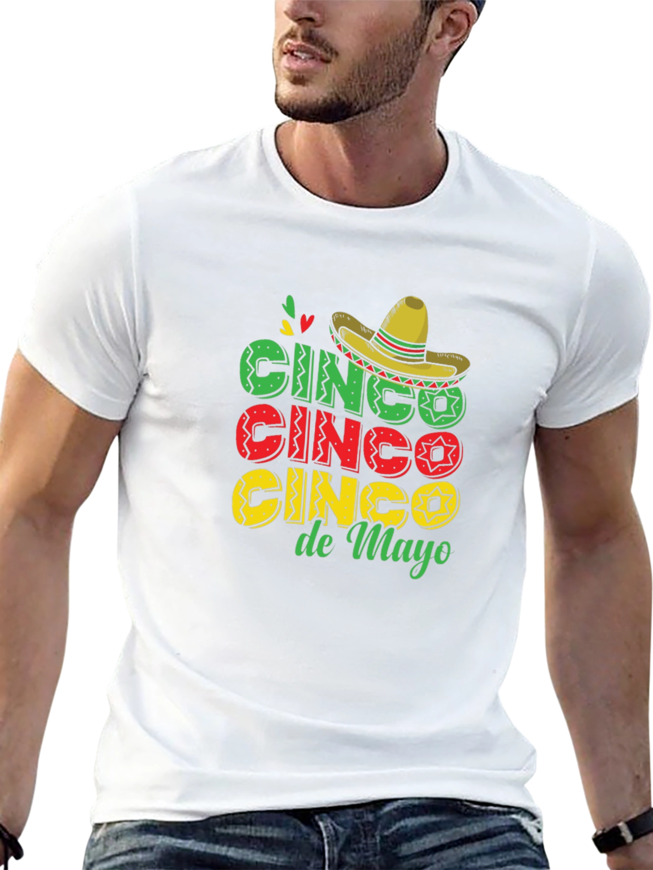 Cinco De Mayo T-Shirt Black Cotton