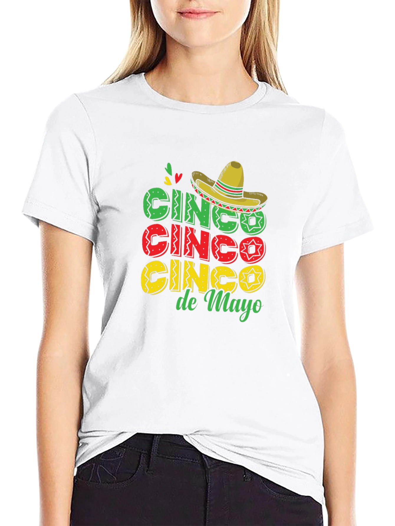Cinco De Mayo T-Shirt Black Cotton