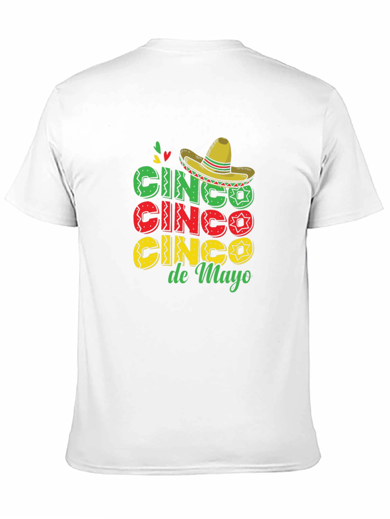 Cinco De Mayo T-Shirt Black Cotton