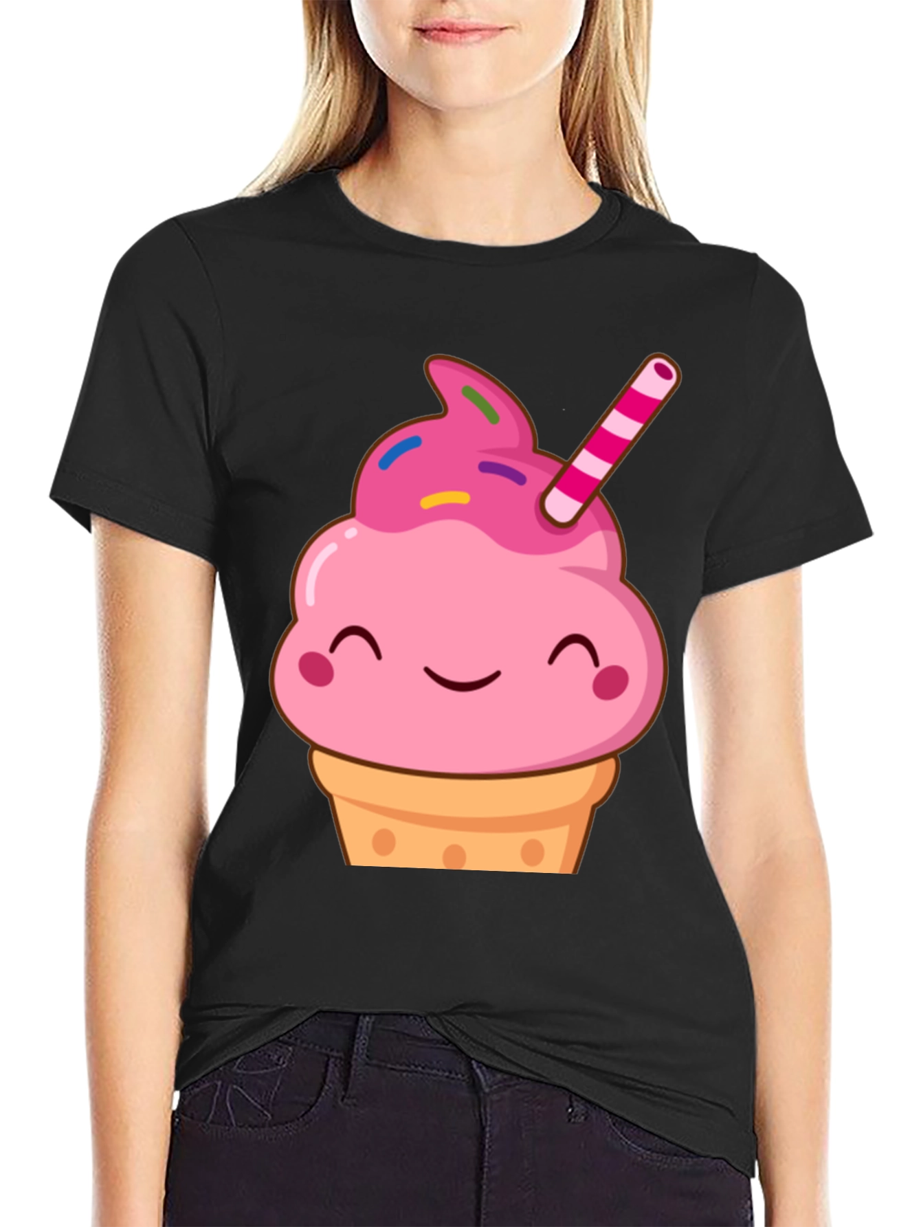 Cute Cupcake Graphic Tee - Sweet Treat Shirt