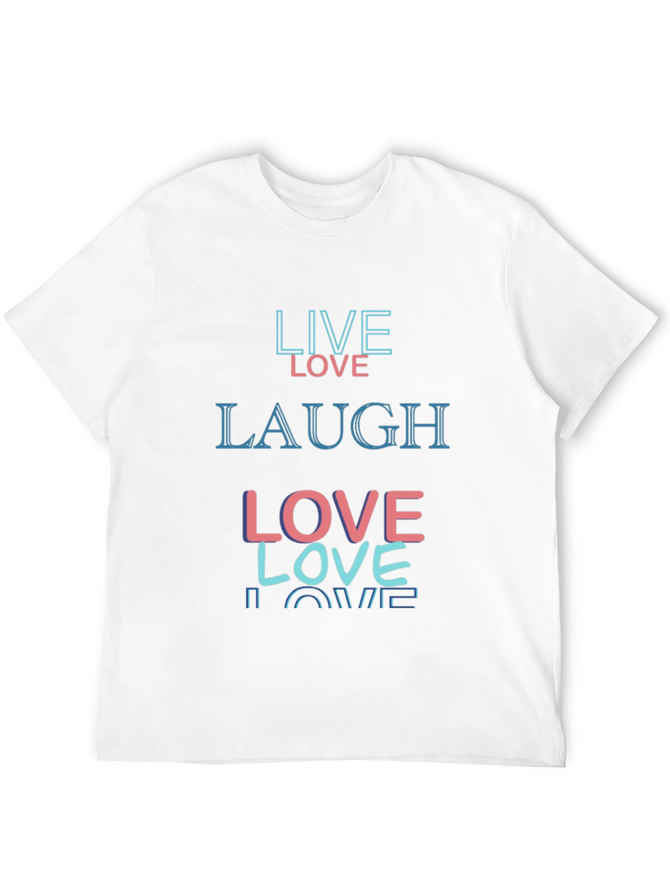 Live Love Laugh Graphic Tee - Black Casual Shirt