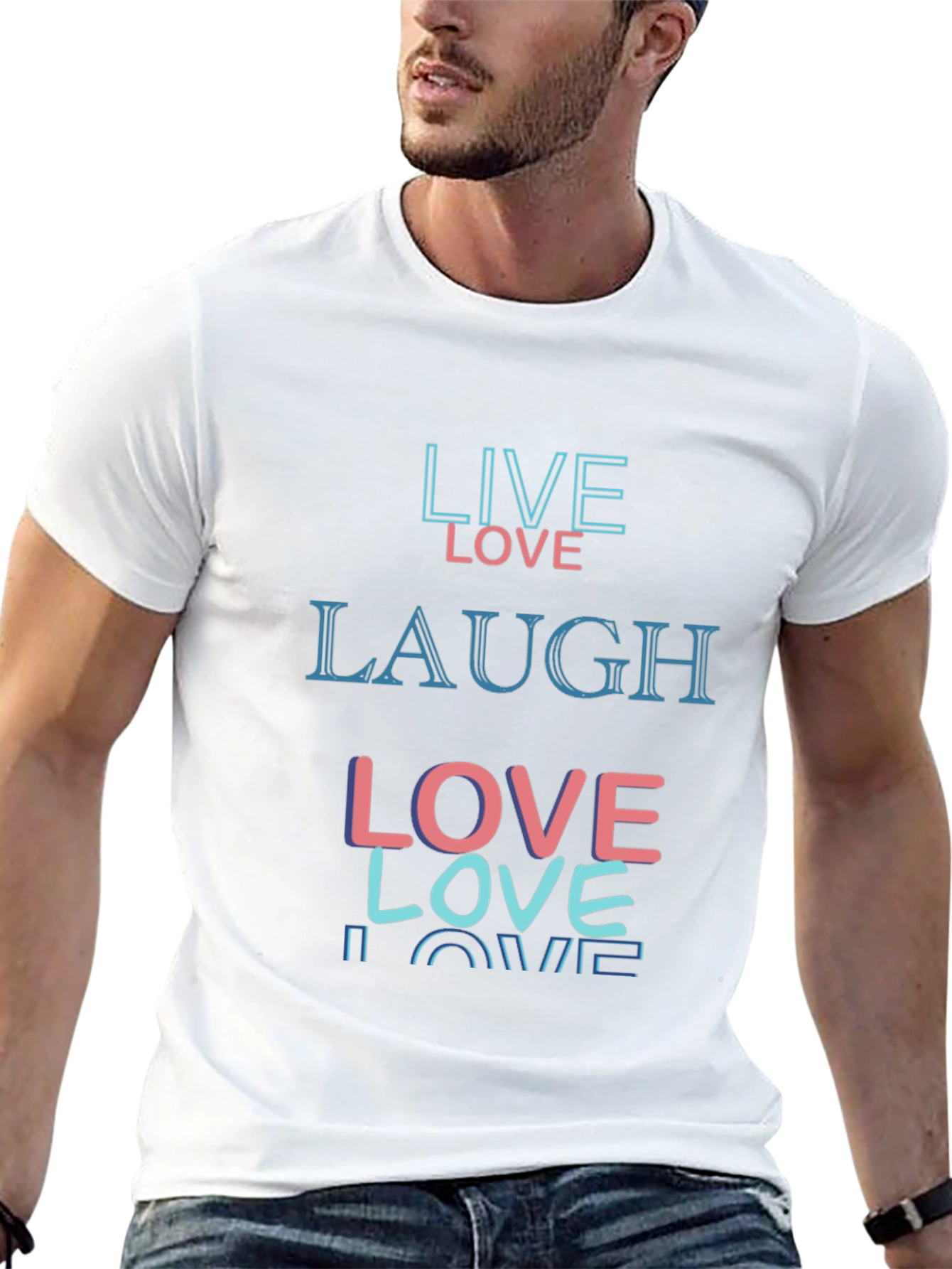 Live Love Laugh Graphic Tee - Black Casual Shirt