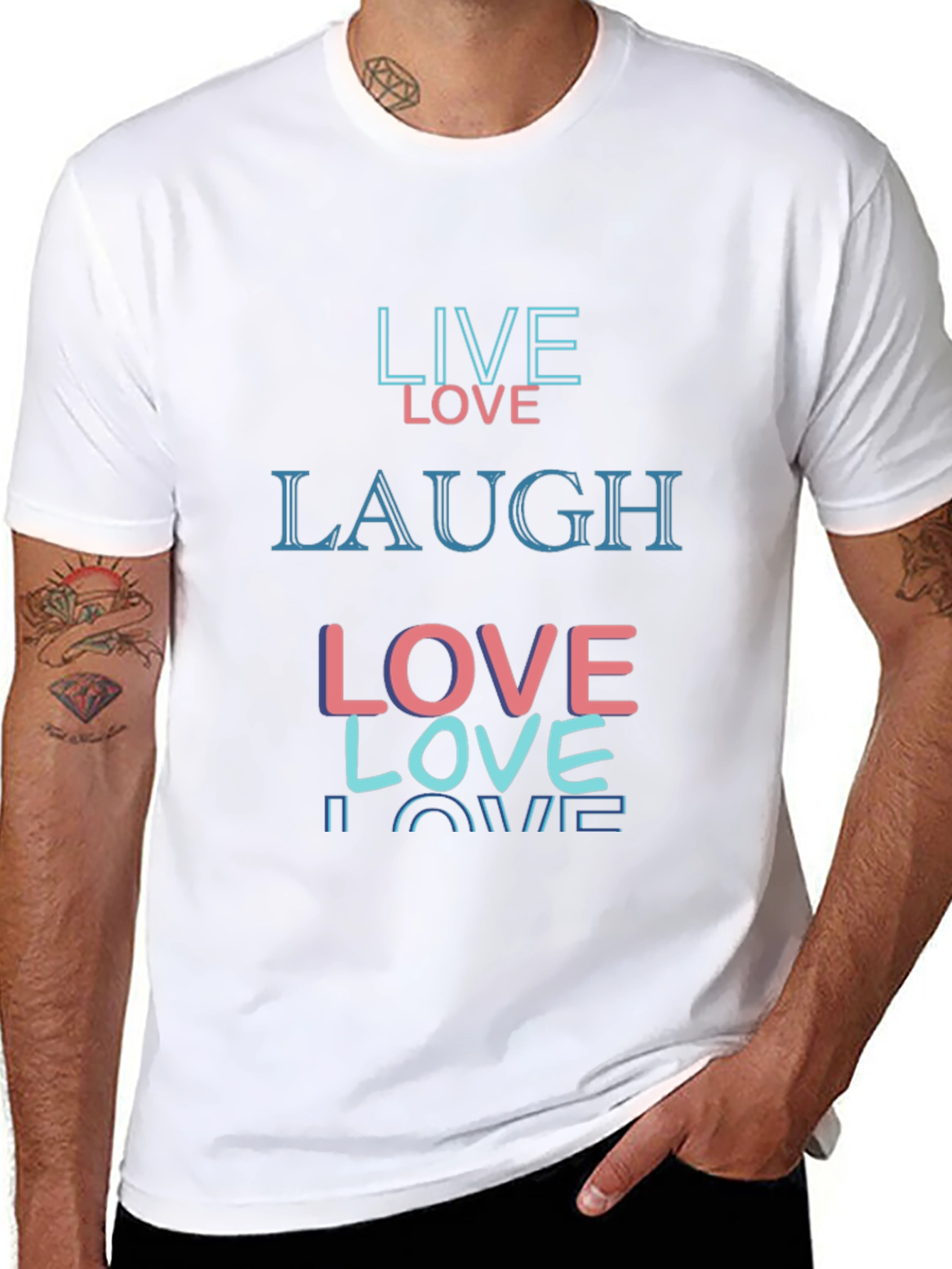 Live Love Laugh Graphic Tee - Black Casual Shirt