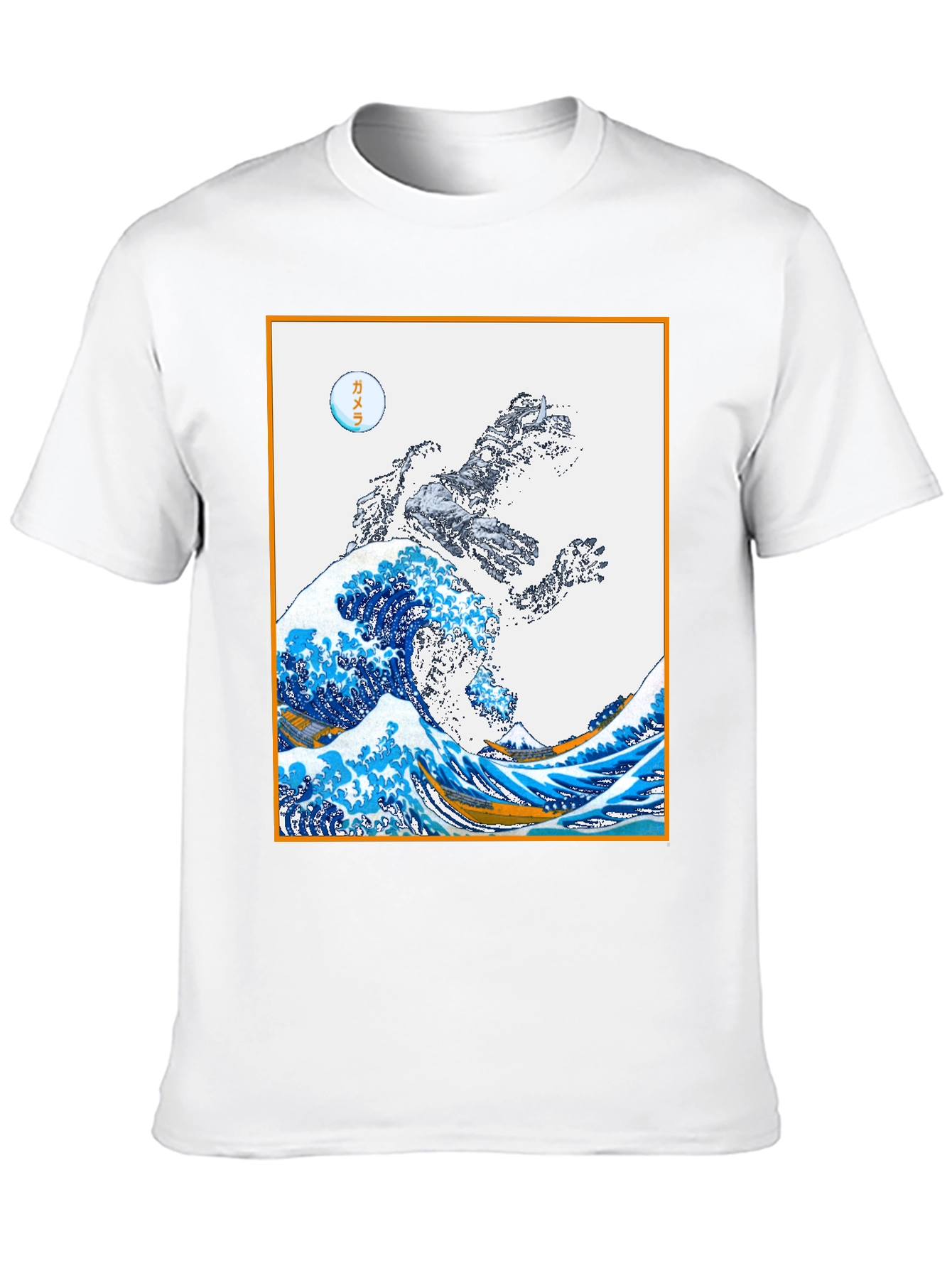Godzilla Great Wave Graphic Tee - Black