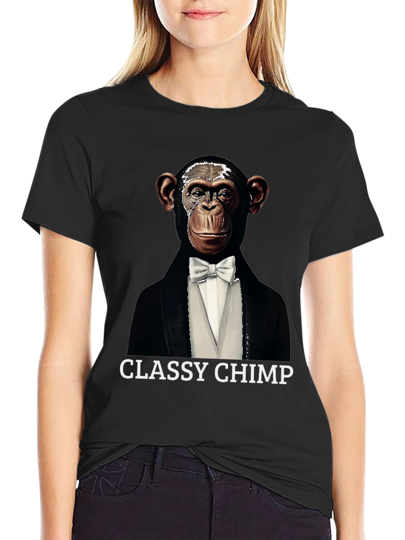 Classy Chimp Graphic Tee - Novelty Tuxedo T-Shirt
